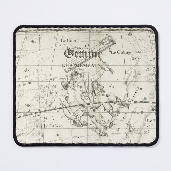 Item preview, Gemini zodiac sign, vintage star map year 1795 designed and sold by NineJuly.