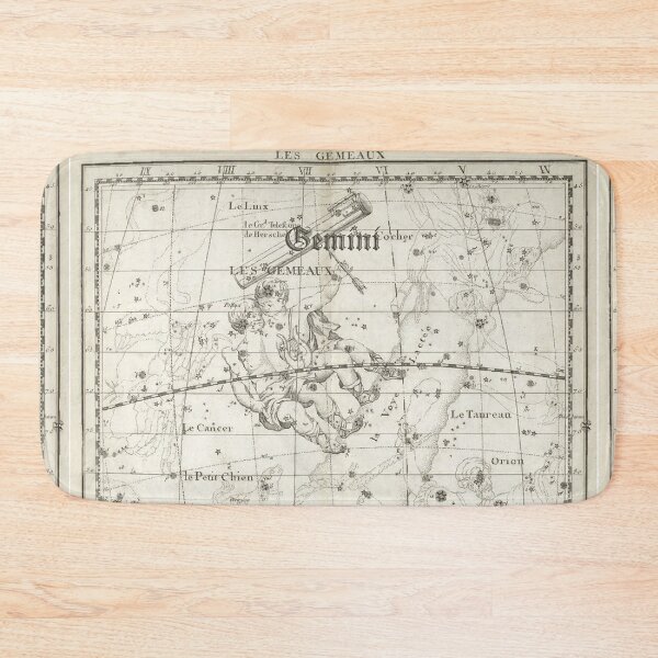Item preview, Gemini zodiac sign, vintage star map year 1795 designed and sold by NineJuly.