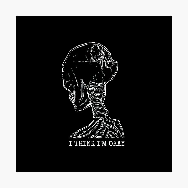 Ich glaube, ich bin OKAY Sticker - Machine Gun Kelly Fotodruck
