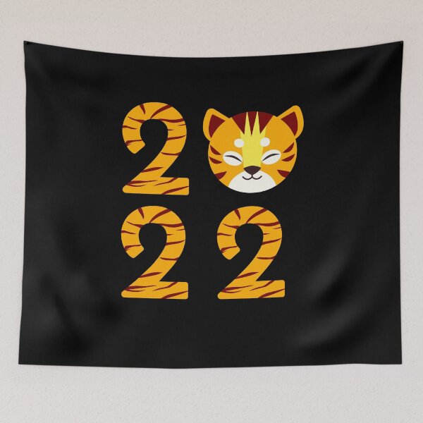 Item preview, Happy New 2022 Tiger year Chinese zodiac sign designed and sold by Marharyta Ushakova.