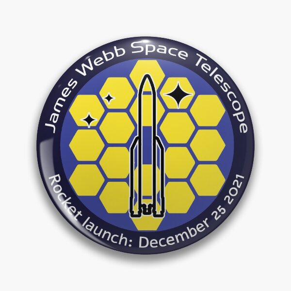 Item preview, JWST space telescope rocket launch December 25 2021 honeycomb (white) designed and sold by SolidEarthArt.