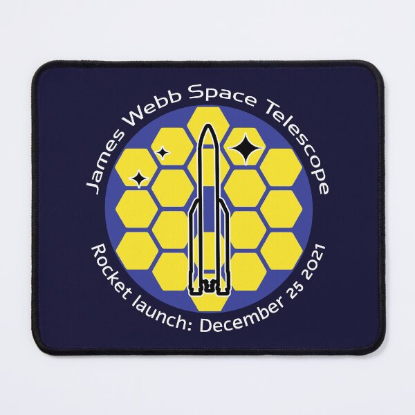 Item preview, JWST space telescope rocket launch December 25 2021 honeycomb (white) designed and sold by SolidEarthArt.