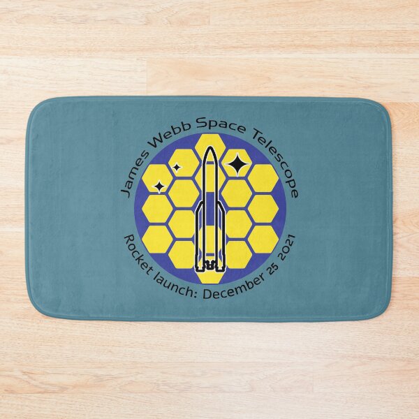 Item preview, JWST space telescope rocket launch December 25 2021 honeycomb (black) designed and sold by SolidEarthArt.