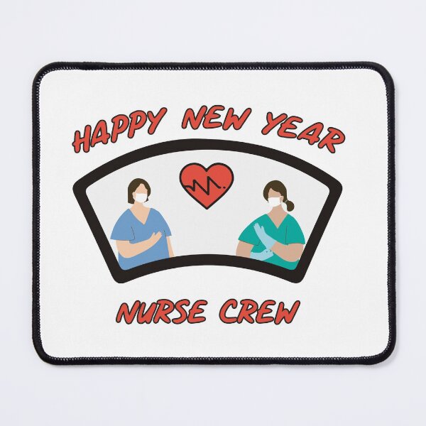 Item preview, Happy New Year Nurse Crew Heart designed and sold by SparrowLag.