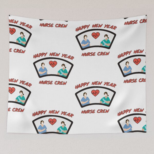 Item preview, Happy New Year Nurse Crew Heart designed and sold by SparrowLag.