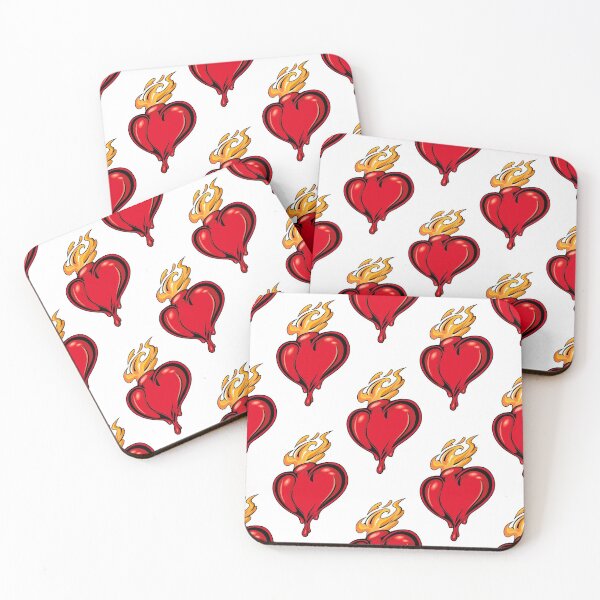 Item preview, SEAMLESS PATTERN FLAMING MELTING HEART designed and sold by jayron88.