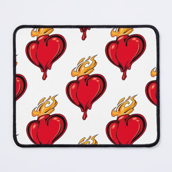 Item preview, SEAMLESS PATTERN FLAMING MELTING HEART designed and sold by jayron88.