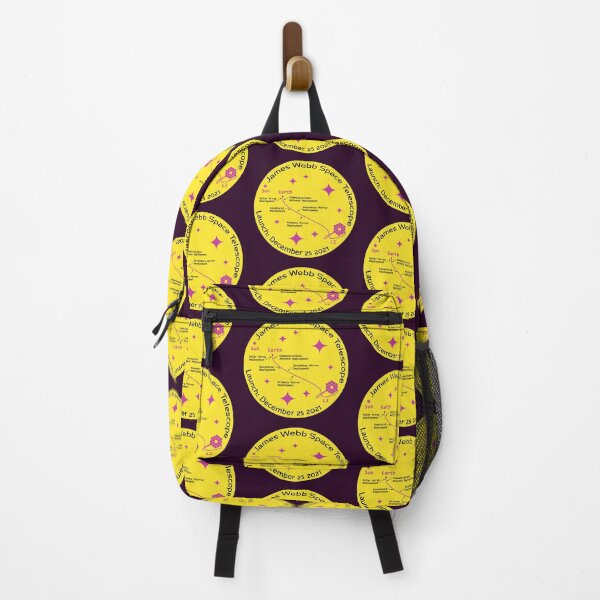 Item preview, JWST space telescope launch & deployment December 25 2021 logo (yellow) designed and sold by SolidEarthArt.