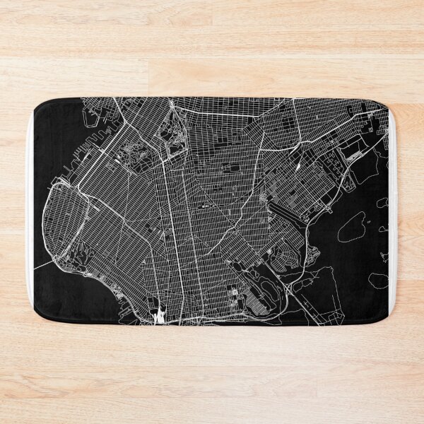 Item preview, Brooklyn Black Map designed and sold by multiplicitymap.