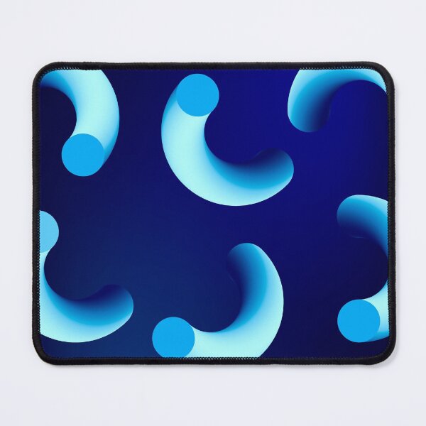 Item preview, Funky, blue curly swirling abstract pattern designed and sold by yougalore.
