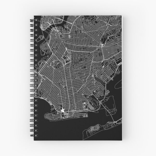 Item preview, Brooklyn Black Map designed and sold by multiplicitymap.