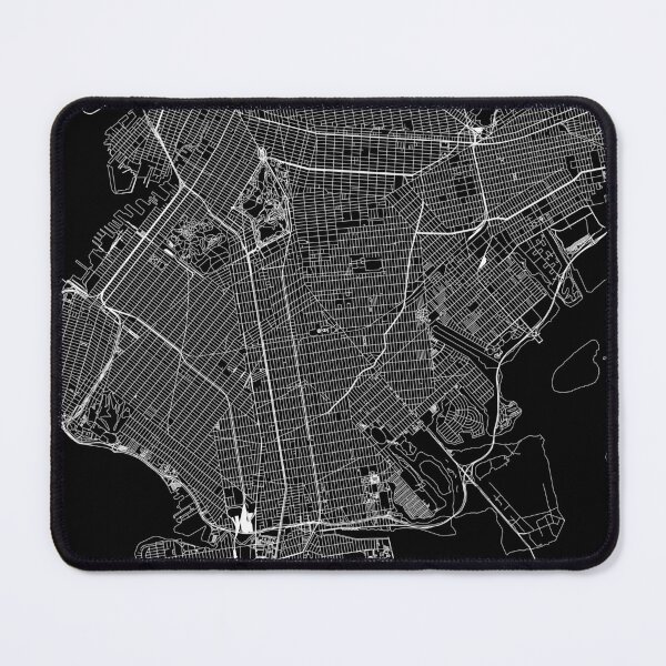 Item preview, Brooklyn Black Map designed and sold by multiplicitymap.