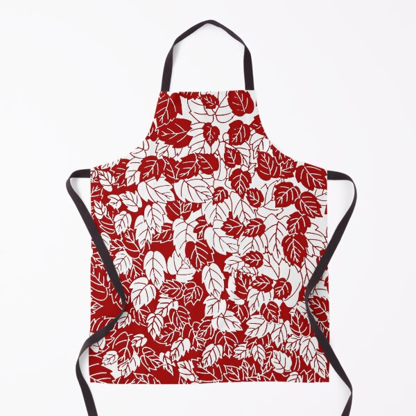 Item preview, Japanese Leaf Print, Dark Red and White designed and sold by Marymarice.