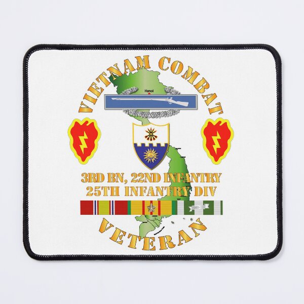 Item preview, Army - Vietnam Combat Infantry Veteran w 3rd Bn 22nd Inf - 25th ID designed and sold by Military Insignia Products.