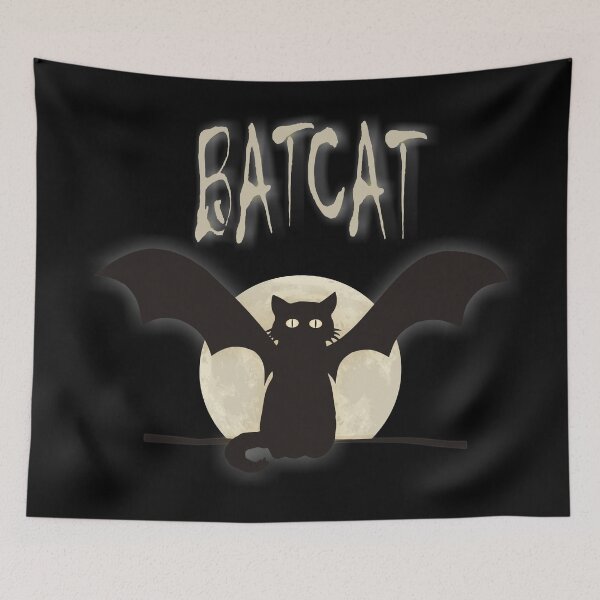 Item preview, BatCat in Full Moon designed and sold by pixelspantry.