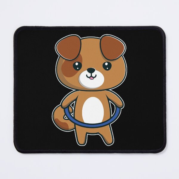 Item preview, Cute Kawaii Dog Hula Hooping Gift design designed and sold by theodoros20.