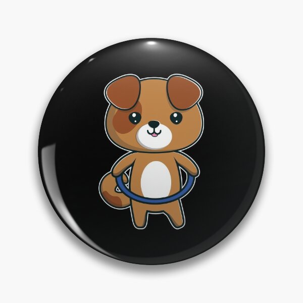 Item preview, Cute Kawaii Dog Hula Hooping Gift design designed and sold by theodoros20.