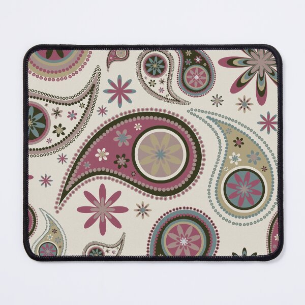 Item preview, Tan, Pink & Black Paisley Pattern designed and sold by yougalore.