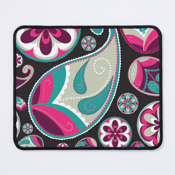 Item preview, Pink, Teal and Black Paisley Pattern designed and sold by yougalore.