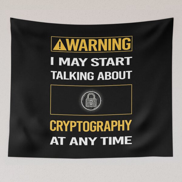 Item preview, Funny Warning Cryptography designed and sold by ArydeaNoriega.