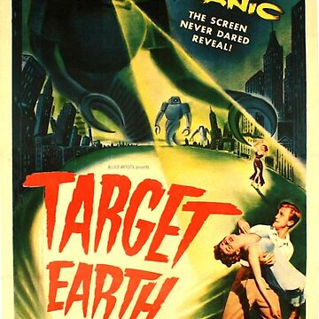 Target Earth 1957 Vintage Film Poster Art shops Printed on 1/2 Inch Wood 12x18, 18x27, and 24x36