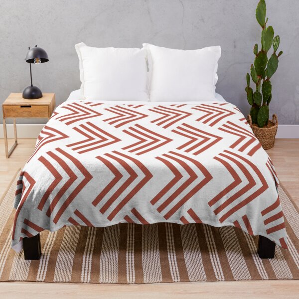 Item preview, Red and White Chevron Arrow Pattern Pairs Dunn and Edwards 2022 Trending Color Red River DE5125 designed and sold by ColorOfTheYears.