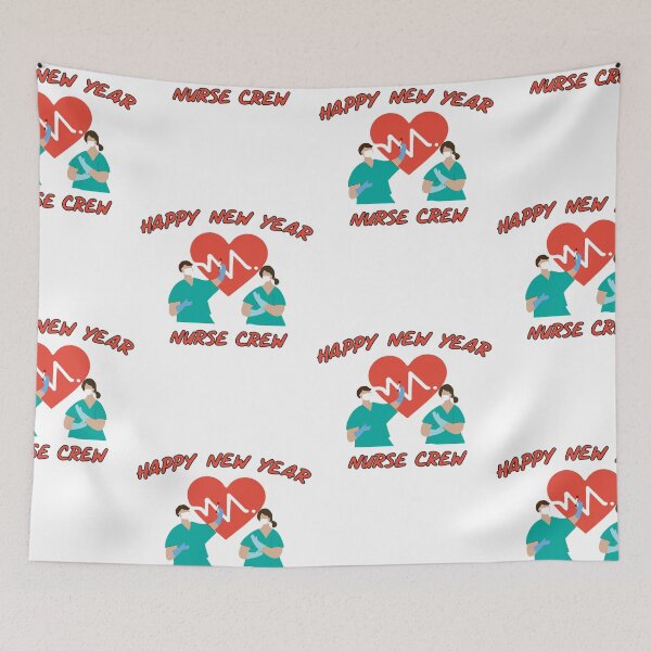 Item preview, Happy New Year Nurse Crew Heart designed and sold by SparrowLag.