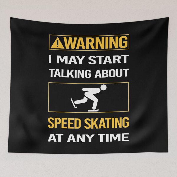 Item preview, Funny Warning Speed Skating Skate Skater designed and sold by FulviaContreras.