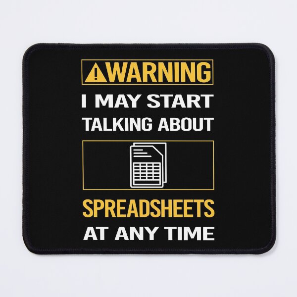 Item preview, Funny Warning Spreadsheet Spreadsheets designed and sold by FulviaContreras.
