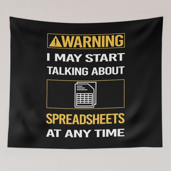 Item preview, Funny Warning Spreadsheet Spreadsheets designed and sold by FulviaContreras.