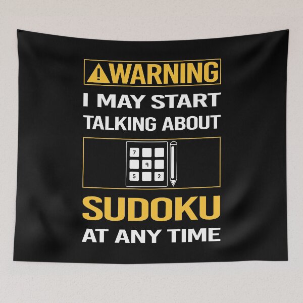 Item preview, Funny Warning Sudoku designed and sold by FulviaContreras.
