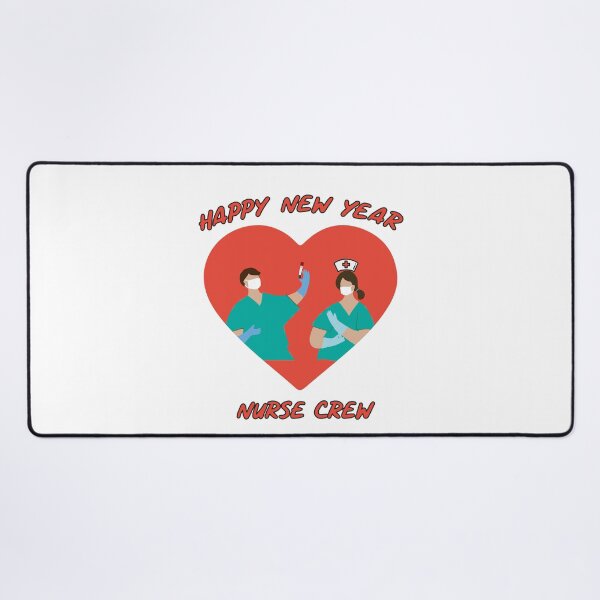 Item preview, Happy New Year Nurse Crew Heart Beloved Ones designed and sold by SparrowLag.