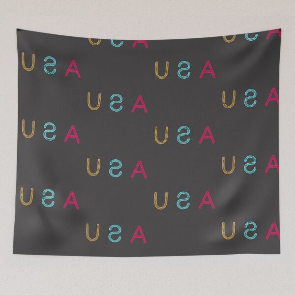 Item preview, U S A text for redbubble. designed and sold by UniqueDesigningshop .
