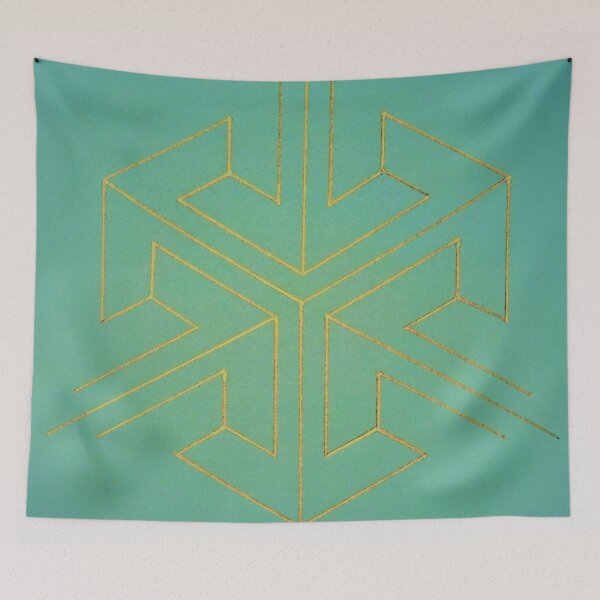 Item preview, Blue gold pattern designed and sold by FONESAY.