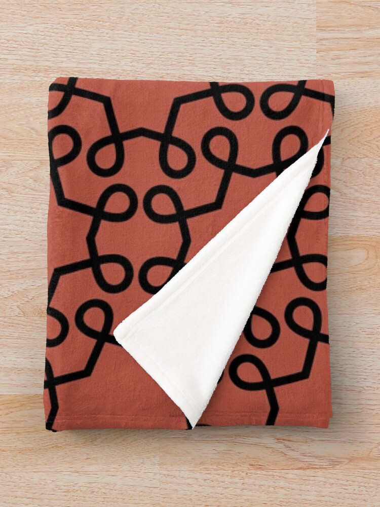 Aperçu 3 sur 6. Plaid avec l'œuvre Black and Red Geometric Swirl Pattern Pairs Dunn and Edwards 2022 Trending Color Red River DE5125 créée et vendue par ColorOfTheYears.