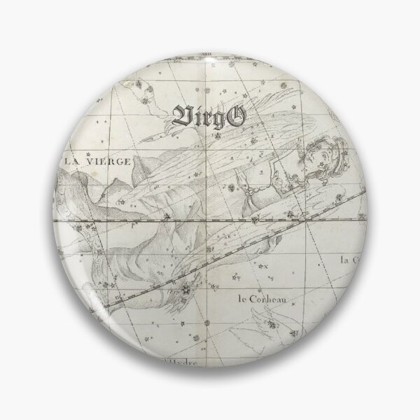 Item preview, Virgo zodiac sign, vintage star map year 1795 designed and sold by NineJuly.