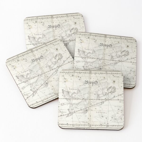 Item preview, Virgo zodiac sign, vintage star map year 1795 designed and sold by NineJuly.