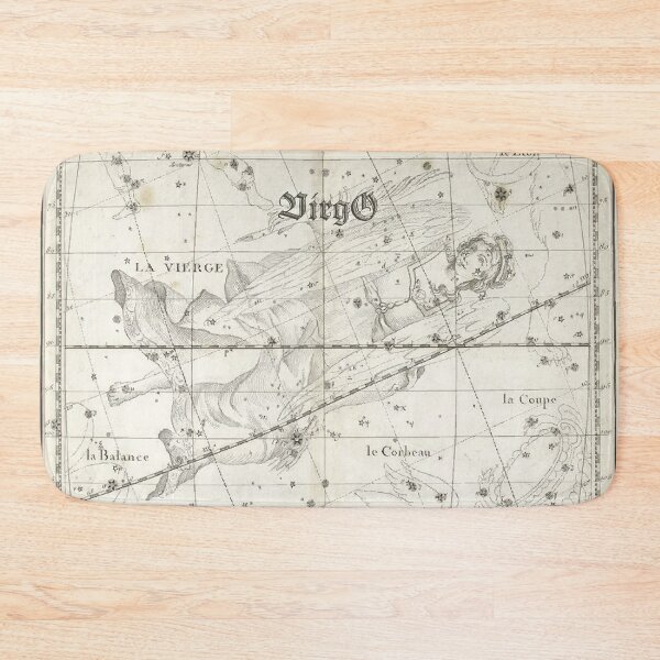 Item preview, Virgo zodiac sign, vintage star map year 1795 designed and sold by NineJuly.