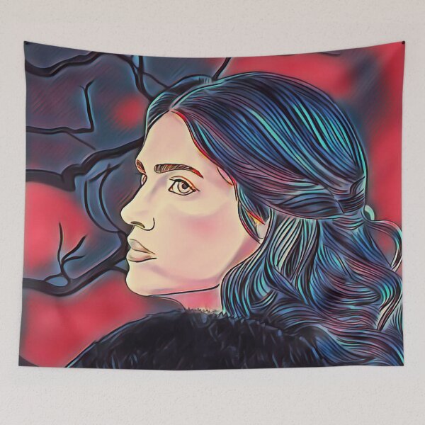 Item preview, Woman in enchanted forest (painting) designed and sold by GAP90.