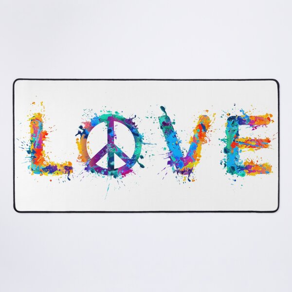 Item preview, Multi-color Rainbow LOVE and Peace Symbol designed and sold by yougalore.