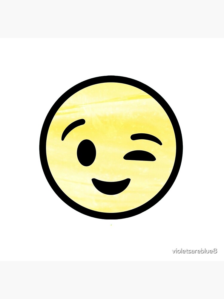 "winky face emoji" Poster by violetsareblue8 Redbubble