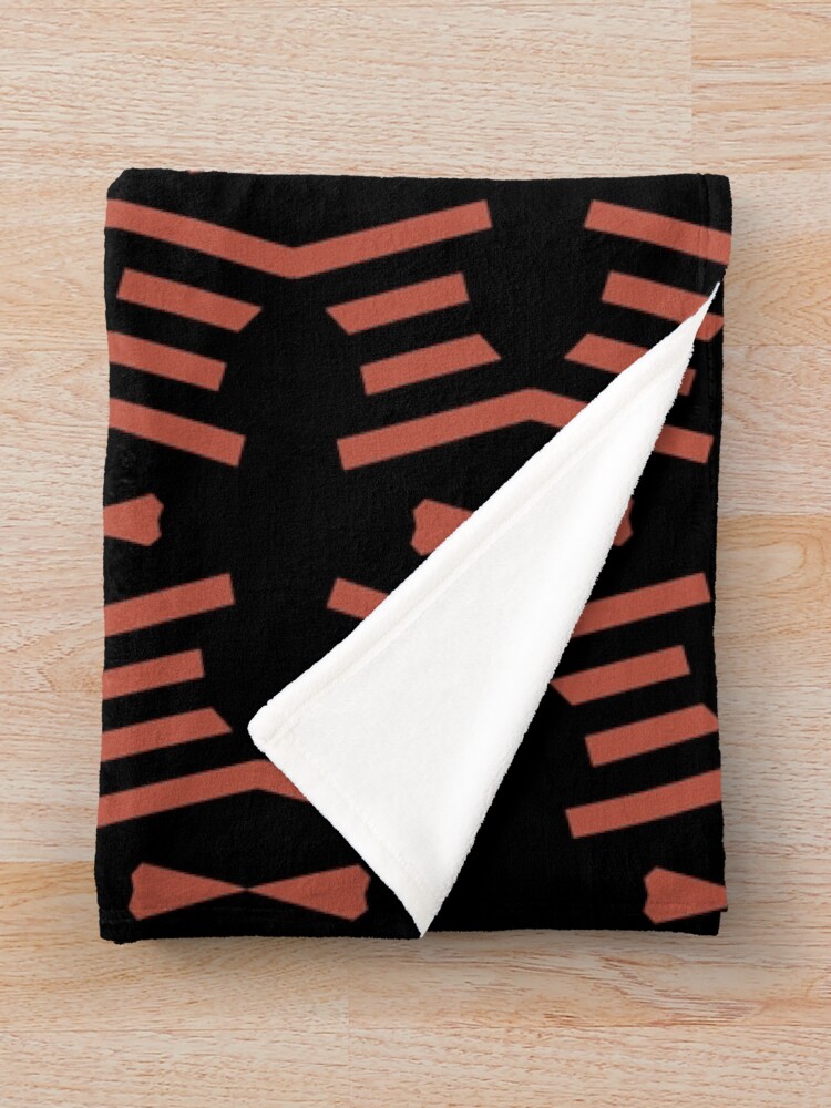 Thumbnail 3 von 6, Fleecedecke, Black and Red Stripe Chevron Pattern Pairs Dunn and Edwards 2022 Trending Color Red River DE5125 designt und verkauft von ColorOfTheYears.