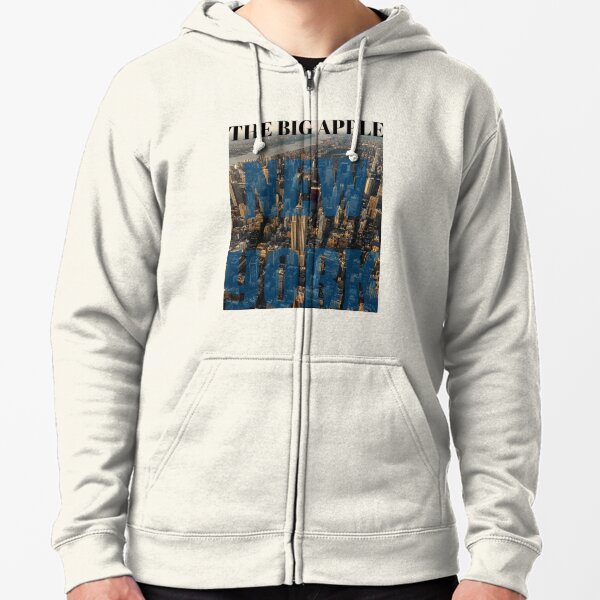 New York Skyline photography by FASHION THERAPY Zipped Hoodie