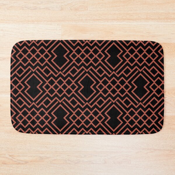Item preview, Black and Red Geometrical Shape Pattern Pairs Dunn and Edwards 2022 Trending Color Red River DE5125 designed and sold by ColorOfTheYears.