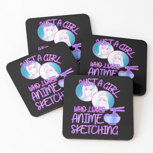 Item preview, Just A Girl Who Loves Anime Ramen Sketching designed and sold by my-green-gecko.
