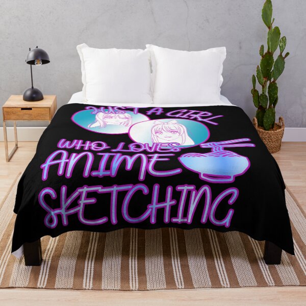 Item preview, Just A Girl Who Loves Anime Ramen Sketching designed and sold by my-green-gecko.