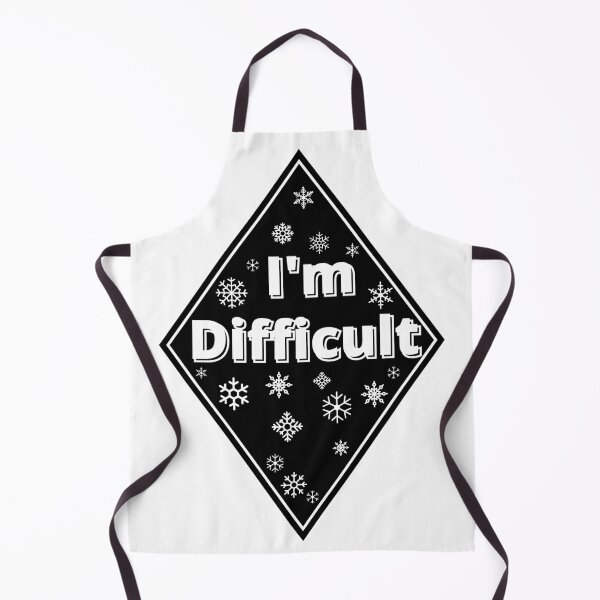 Item preview, I'm Difficult Black Diamond Ski Run with Snowflake designed and sold by Happy-Trails.