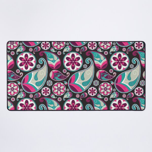 Item preview, Pink, Teal and Black Paisley Pattern designed and sold by yougalore.
