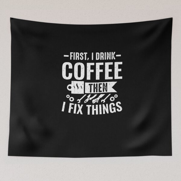 Item preview, Car Mechanical Drink Coffee Fix Things Car Mechanic Premium T-Shirt designed and sold by shop   luisant.