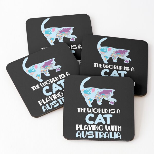 Item preview, The World Is A Cat Playing With Australia    designed and sold by AllSortsMerchs.